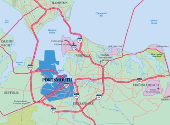 Portsmouth Map
